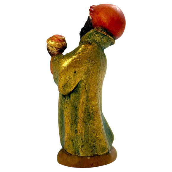 Anri Nativity 3" Scale King Melchior Hand Carved Mini Figurine Wisemen Italy HTF - Picture 7 of 11